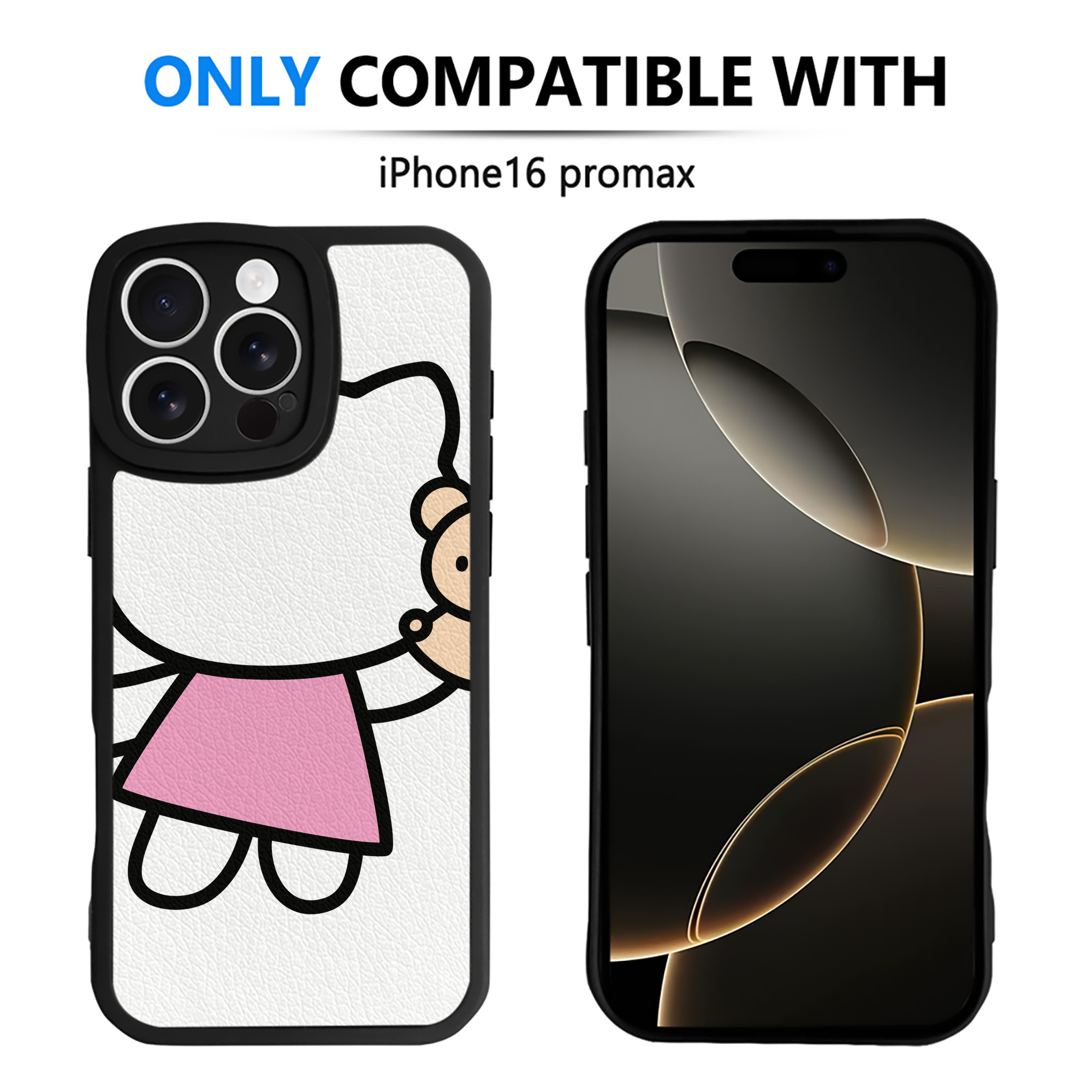 （画像用） Hello Kitty ハローキティ 【iPhone 16シリーズ対応】シリコンスマホケース（レザー調） 材質：シリコン
